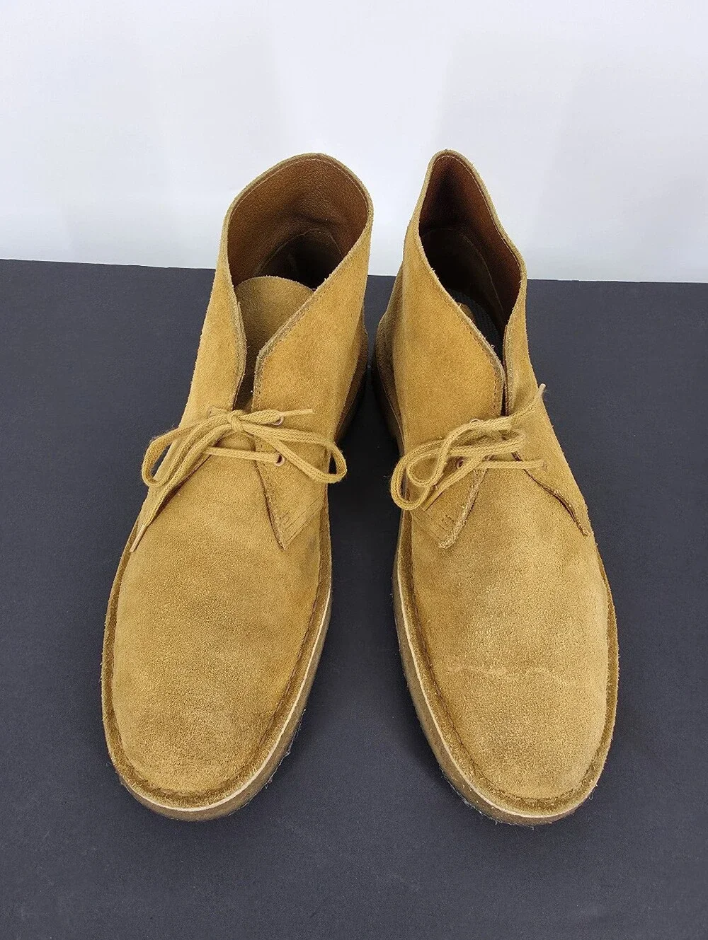 Clarks Originals Desert Boots Mens 11.5 Tan Suede Charles F Stead Chukka